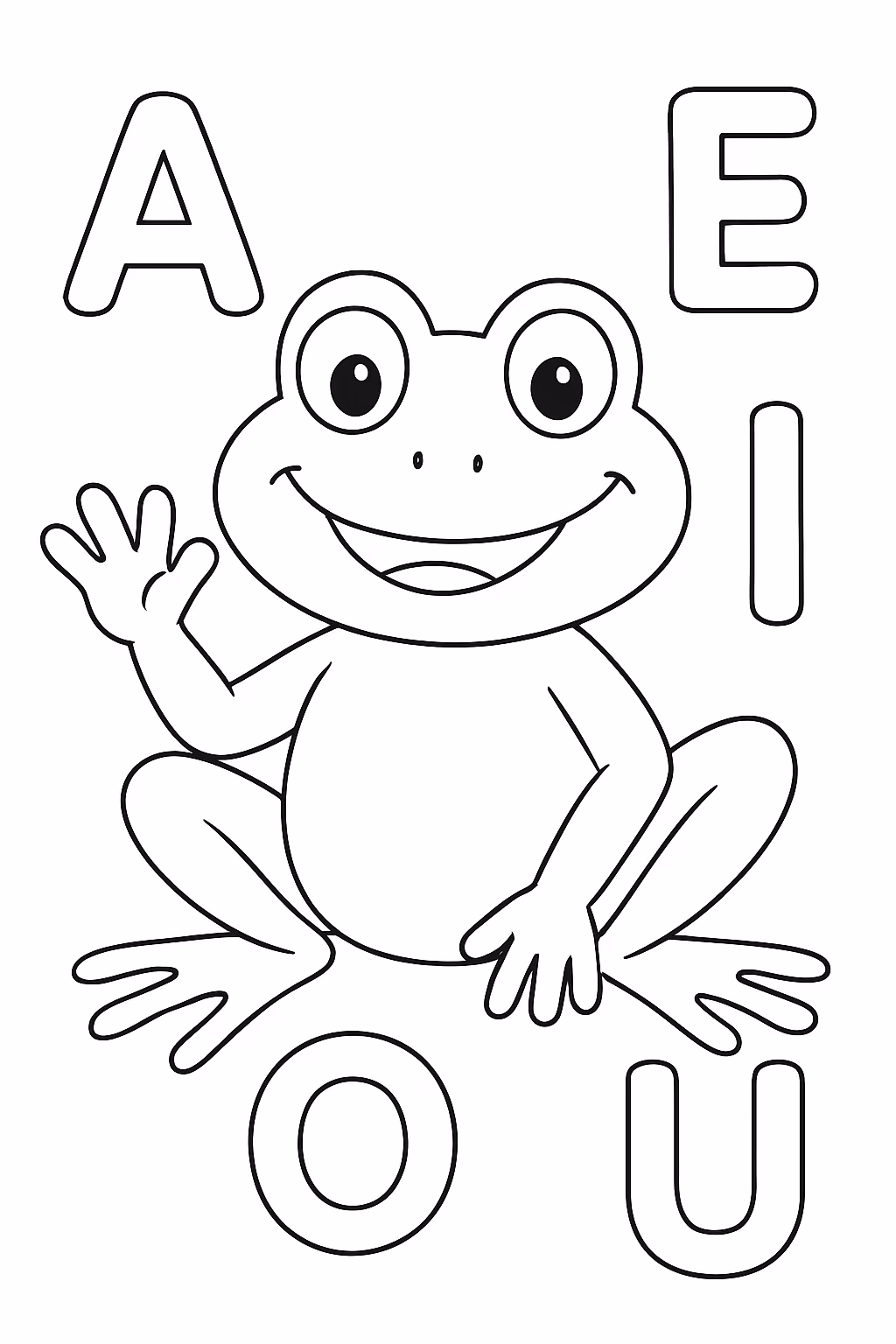 Vogais para colorir — desenho para imprimir