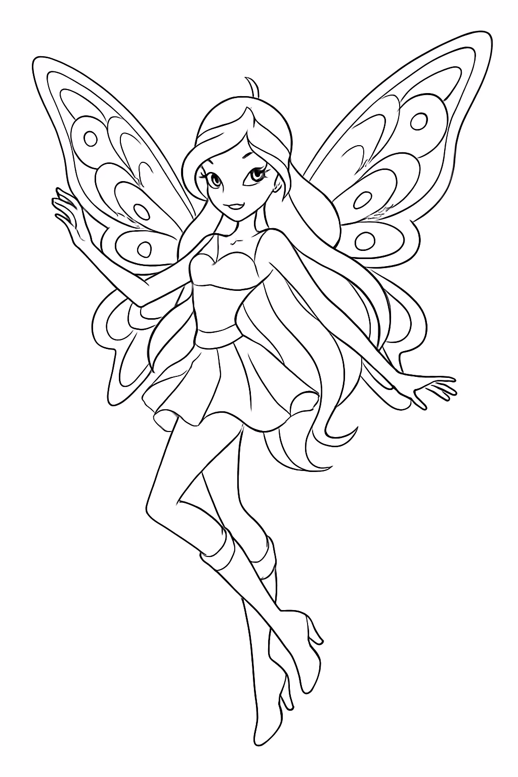 Winx para colorir — desenho para imprimir
