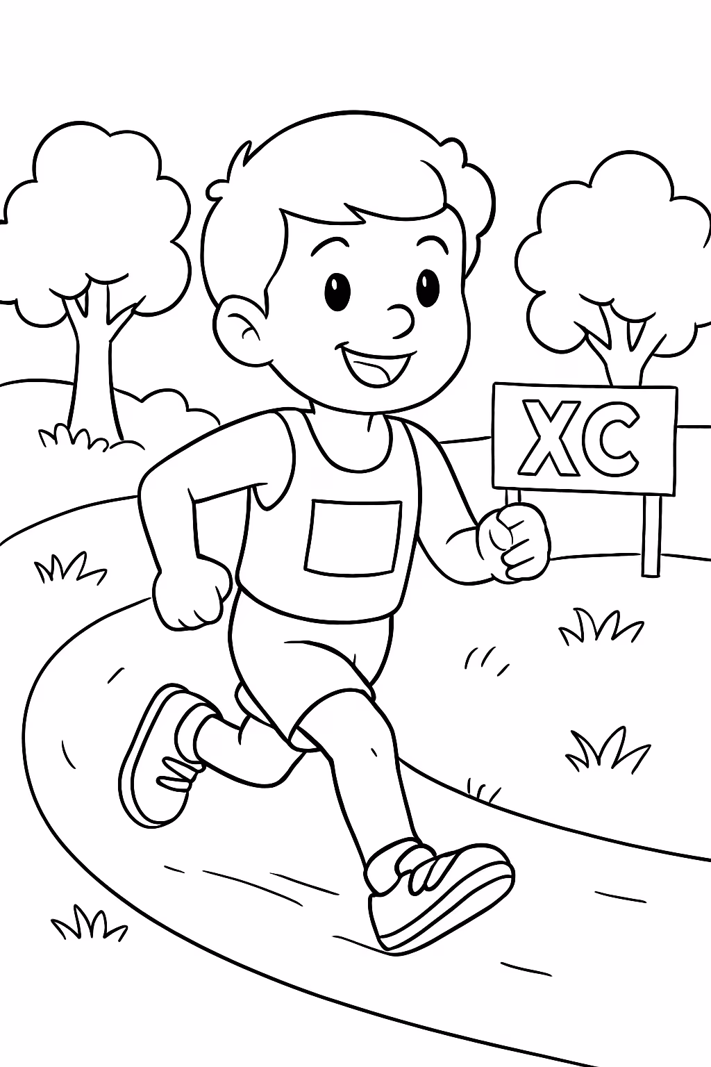 Corridas para colorir — desenho para imprimir