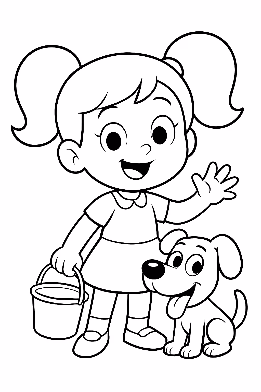 Xixi e coco para colorir — desenho para imprimir