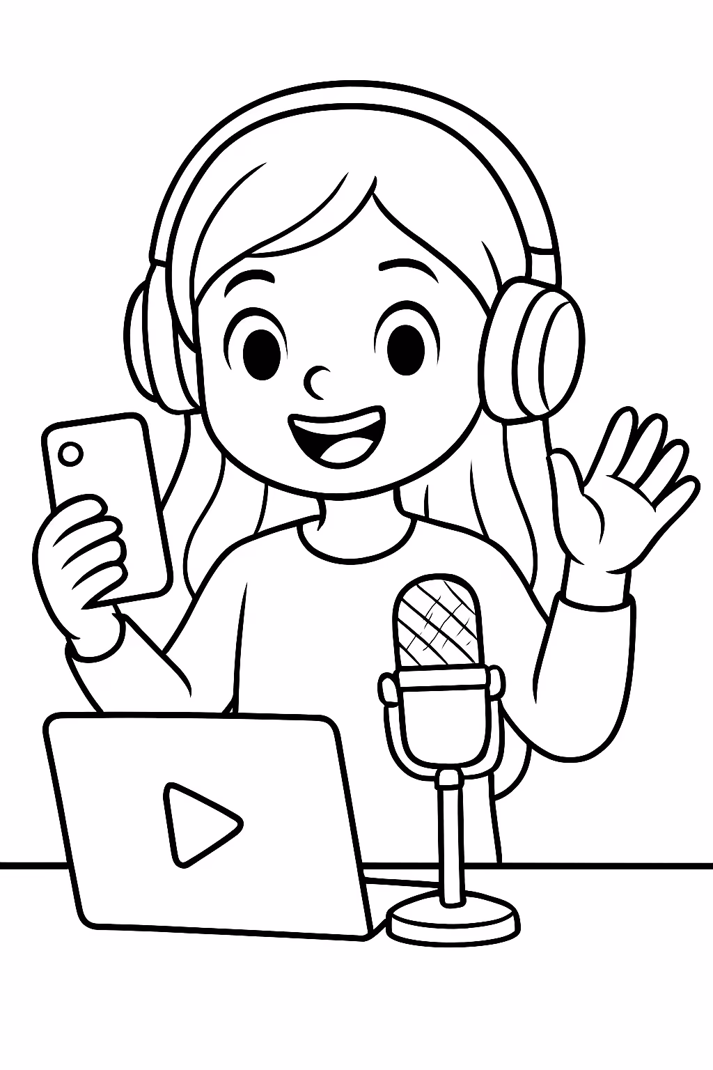 You tuber xinguelau para colorir — desenho para imprimir