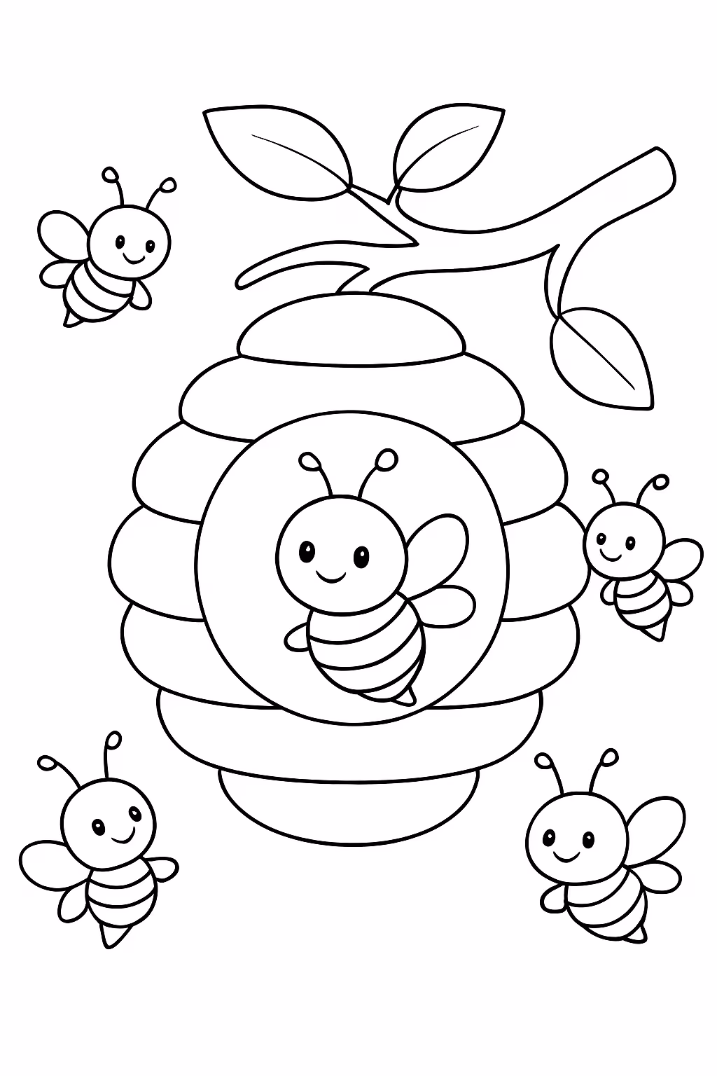 Ze colmeia para colorir — desenho para imprimir