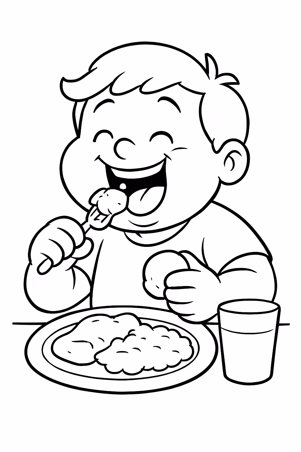 Ze comilao para colorir — desenho para imprimir