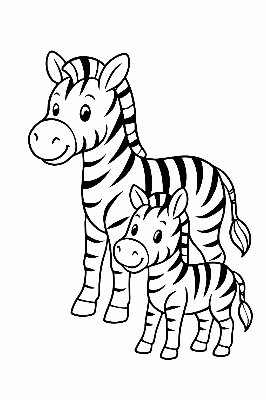 Zebras para colorir — desenho para imprimir