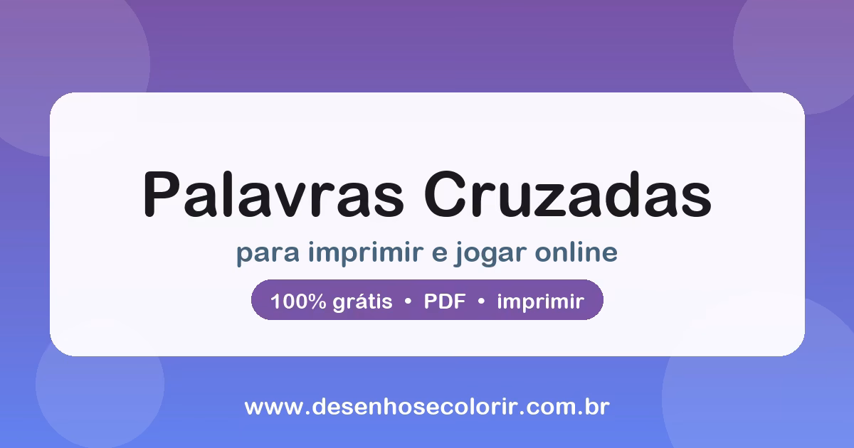 Og palavras cruzadas para colorir — desenho para imprimir