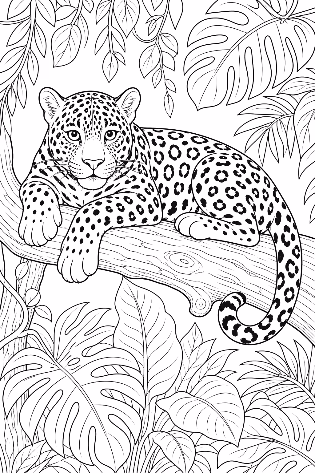 Onca para colorir — desenho para imprimir