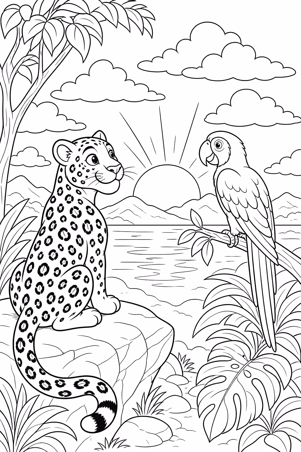 Onca para colorir — desenho para imprimir