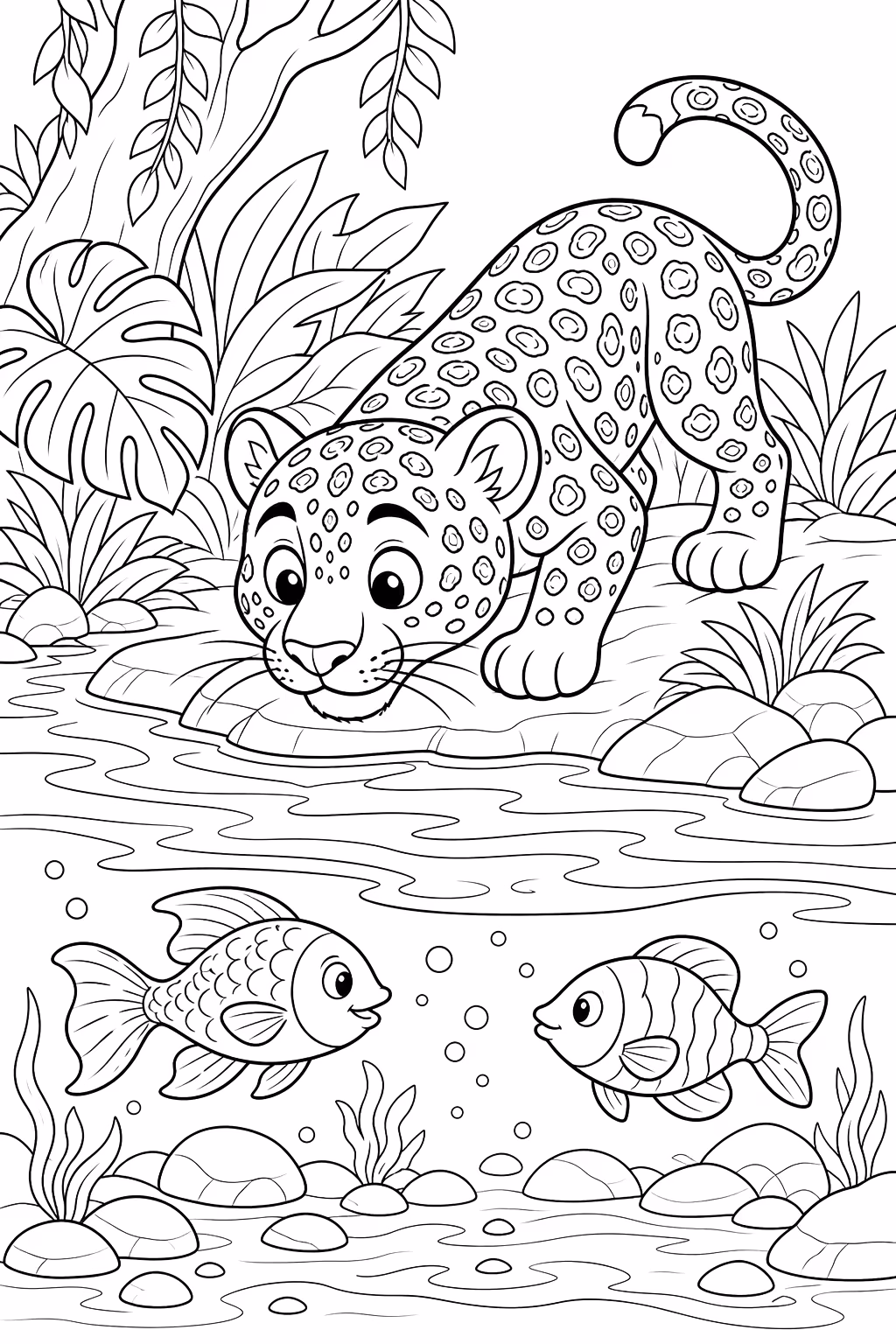 Onca para colorir — desenho para imprimir