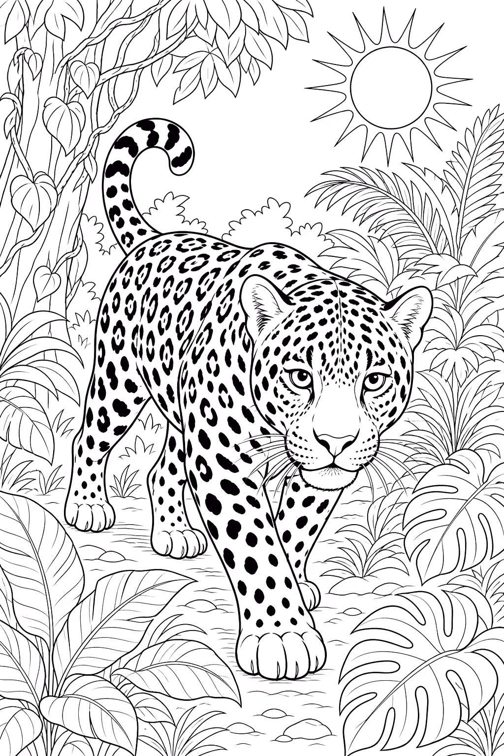 Onca para colorir — desenho para imprimir