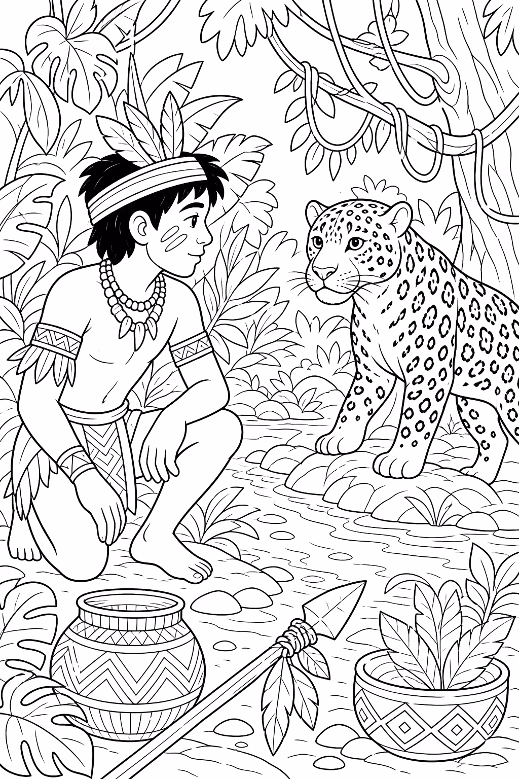 Onca para colorir — desenho para imprimir