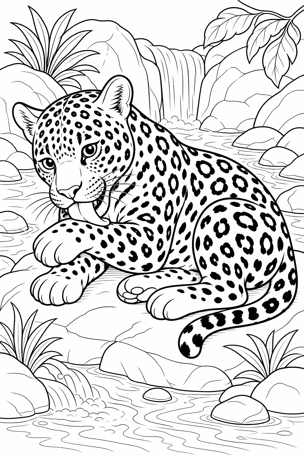 Onca para colorir — desenho para imprimir