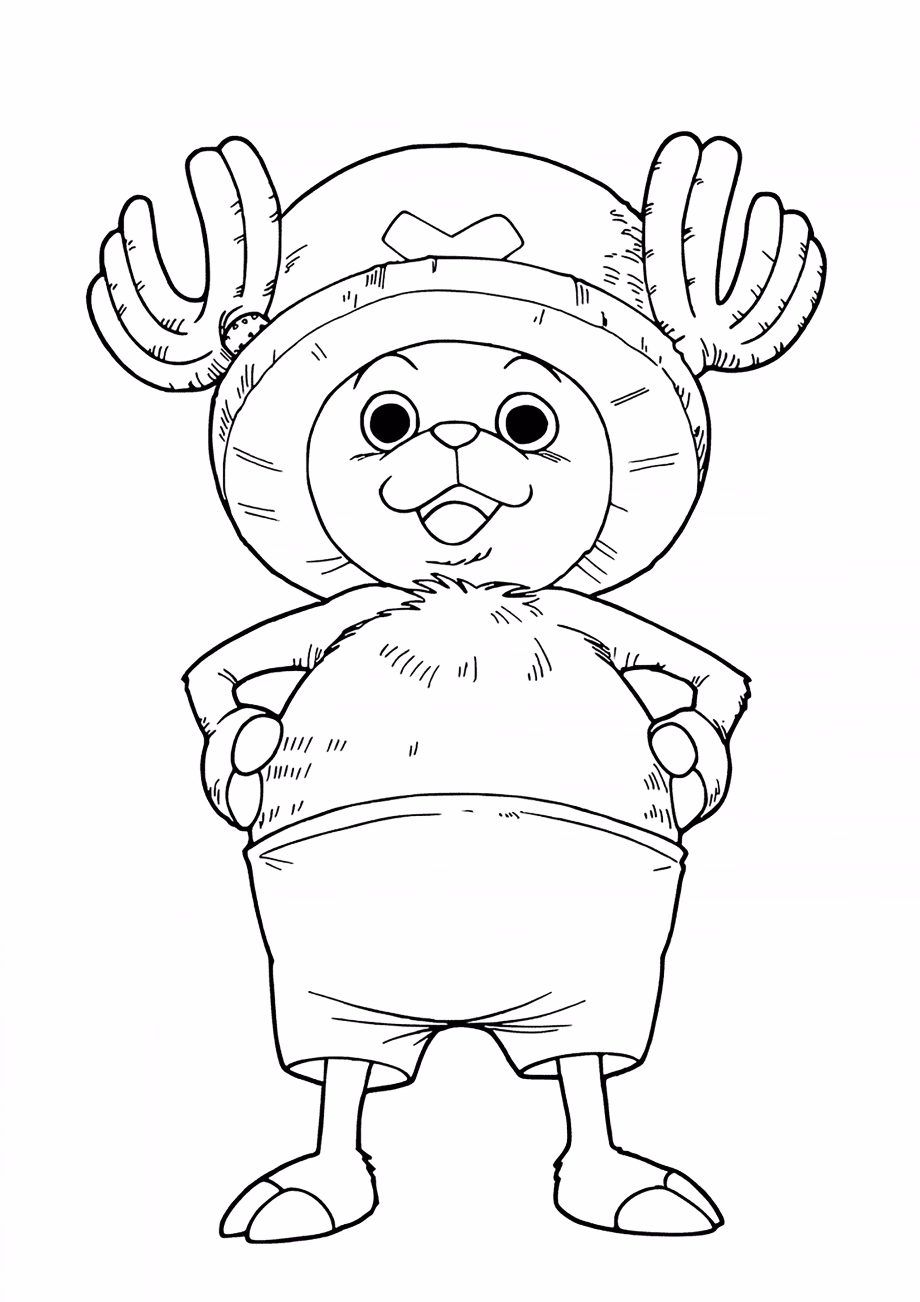 One piece para colorir — desenho para imprimir