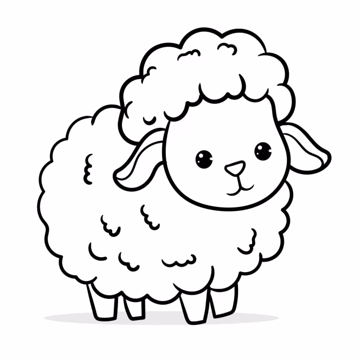 Ovelha para colorir — desenho para imprimir