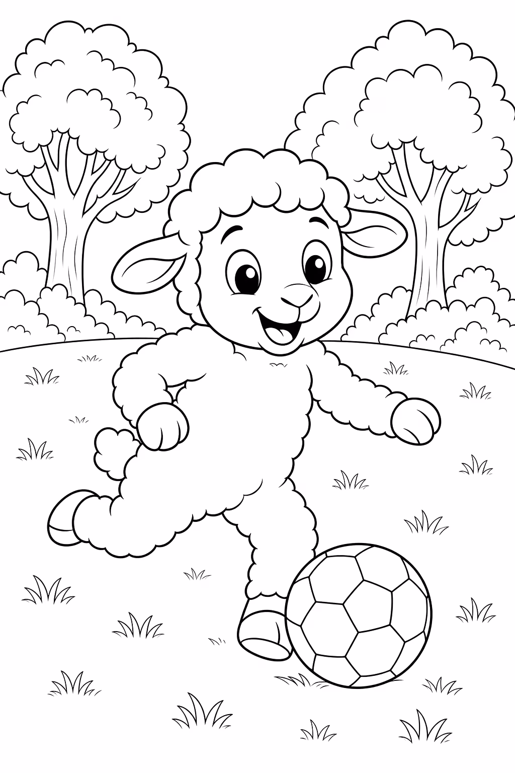 Ovelha para colorir — desenho para imprimir