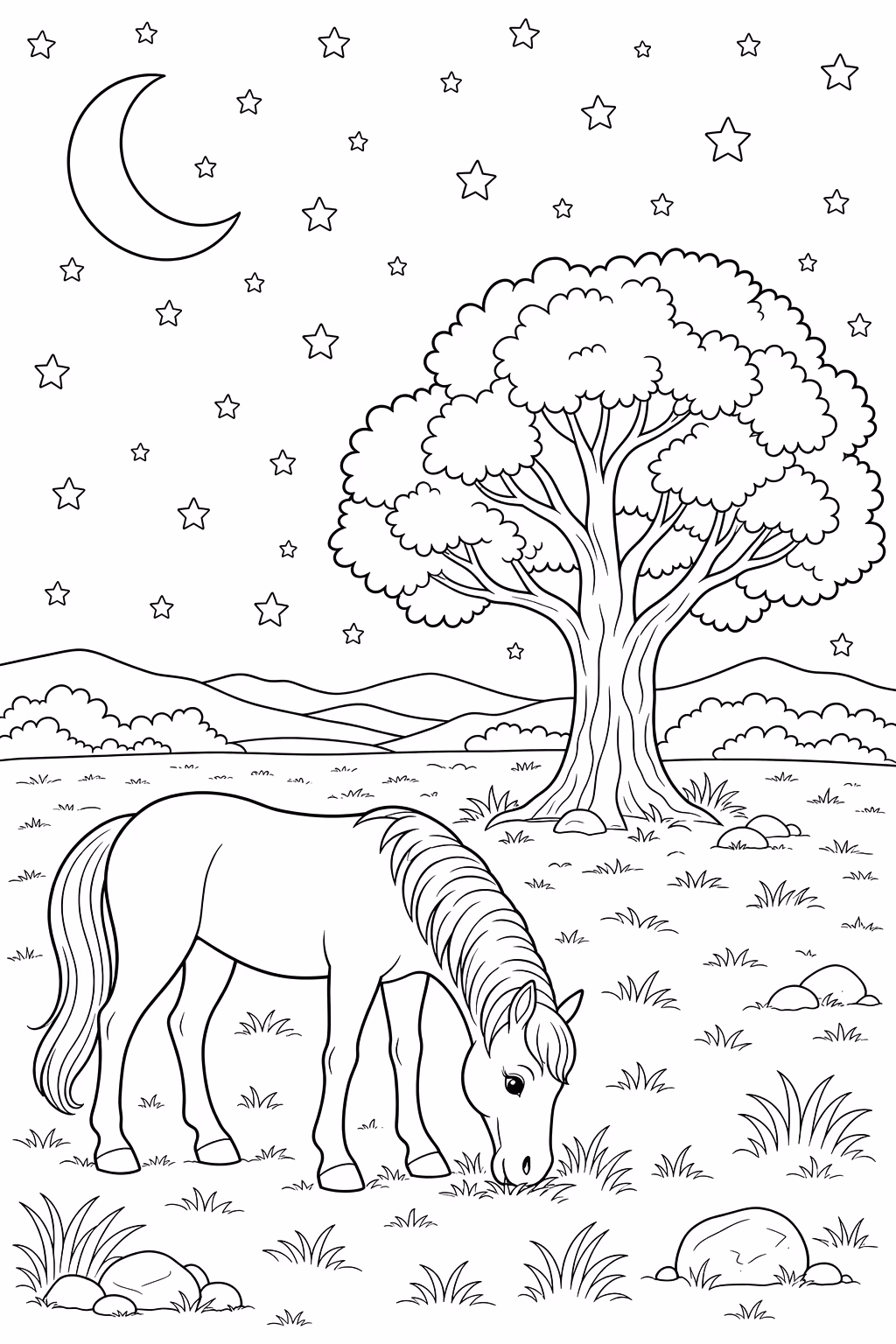 Paisagens para colorir — desenho para imprimir