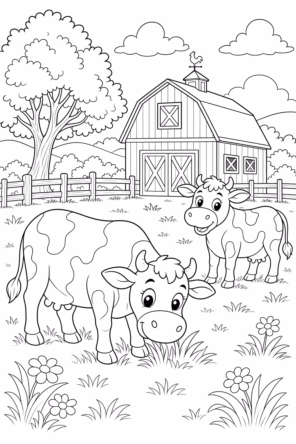 Paisagens para colorir — desenho para imprimir