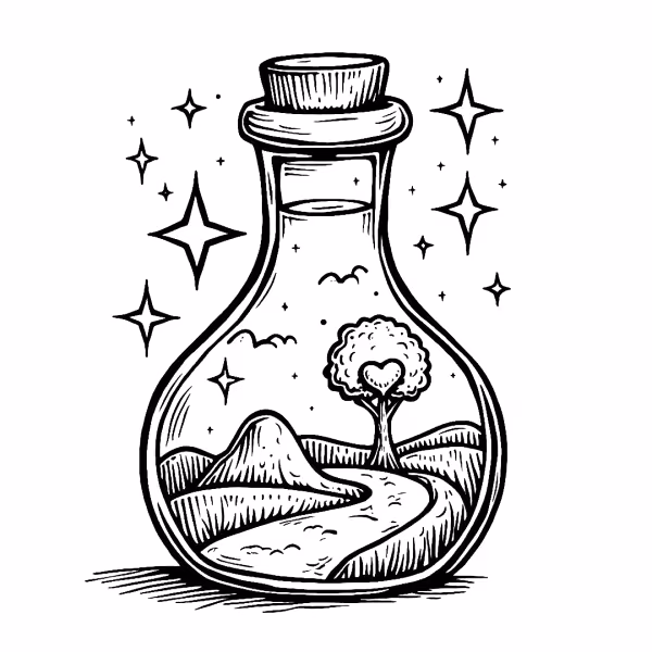 Paisagens para colorir — desenho para imprimir