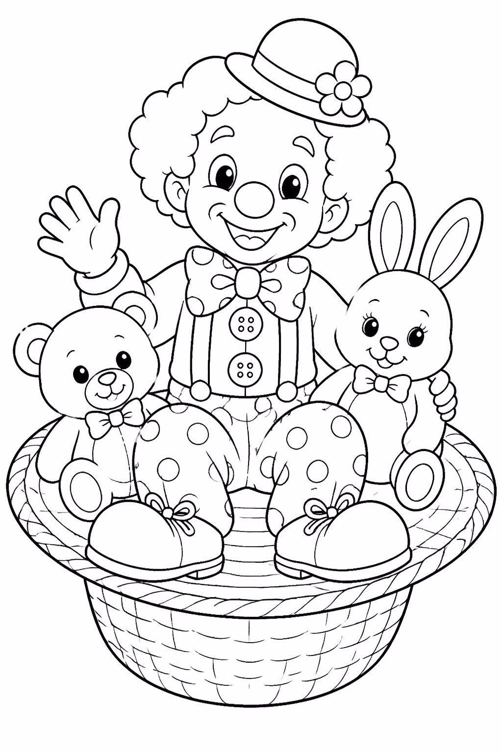 Palhaco para colorir — desenho para imprimir