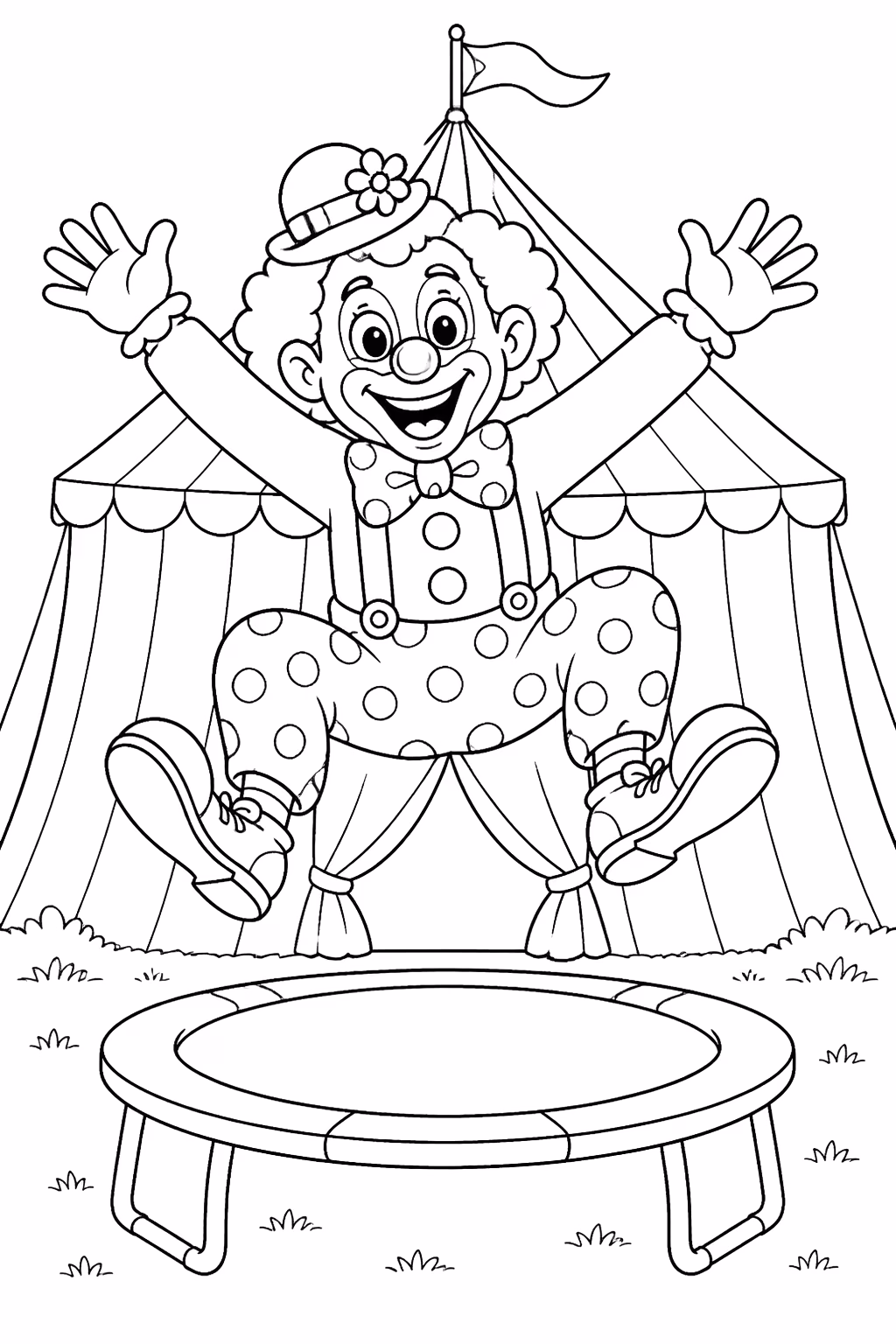Palhaco para colorir — desenho para imprimir