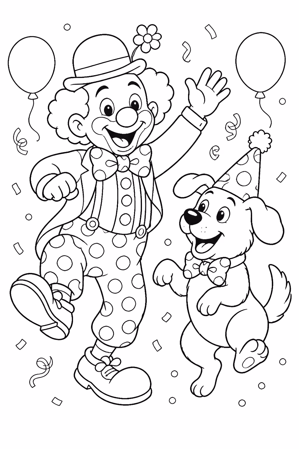 Palhaco para colorir — desenho para imprimir