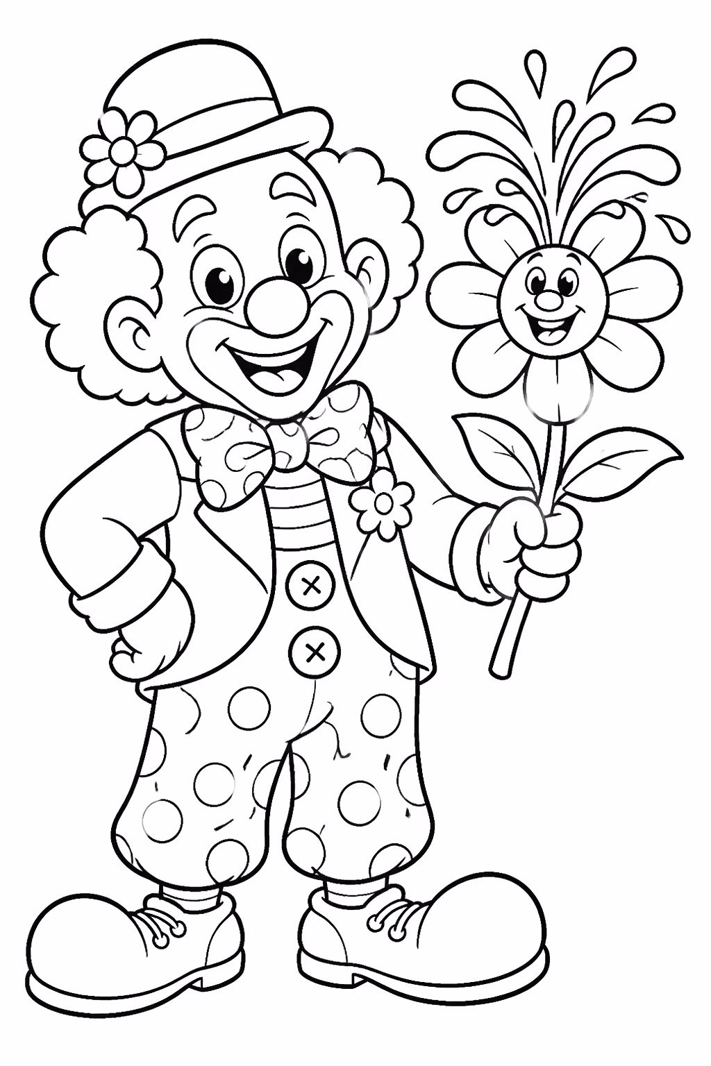 Palhaco para colorir — desenho para imprimir
