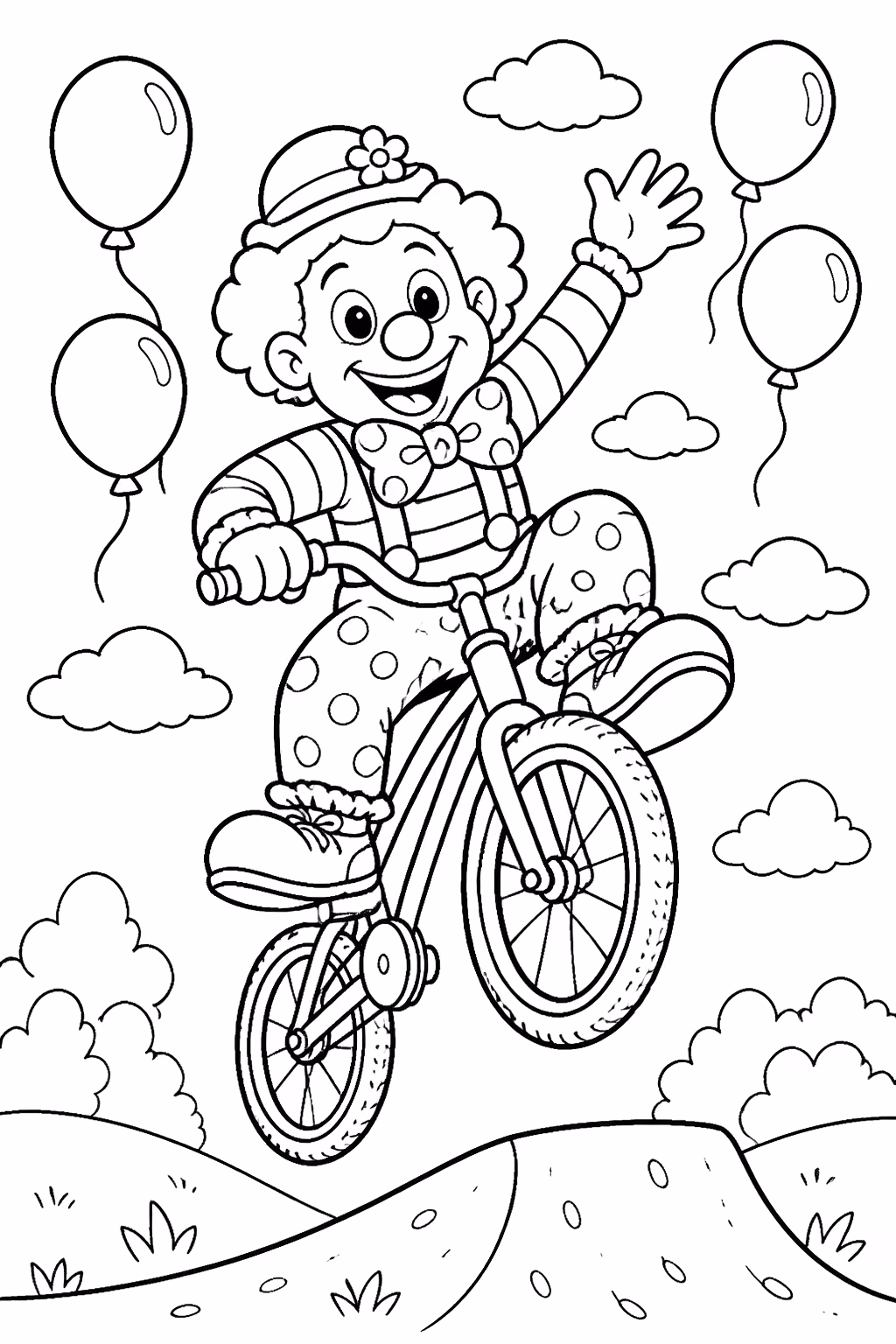 Palhaco para colorir — desenho para imprimir