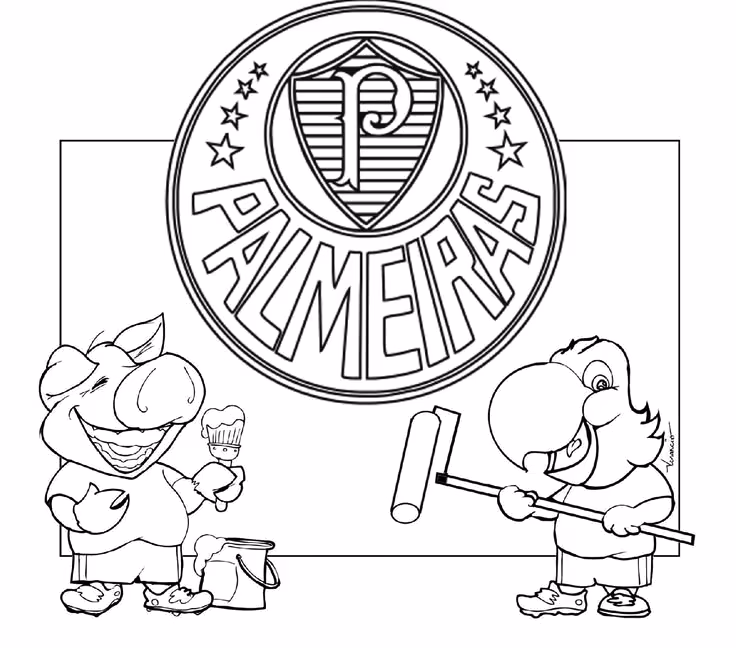 Palmeiras para colorir — desenho para imprimir