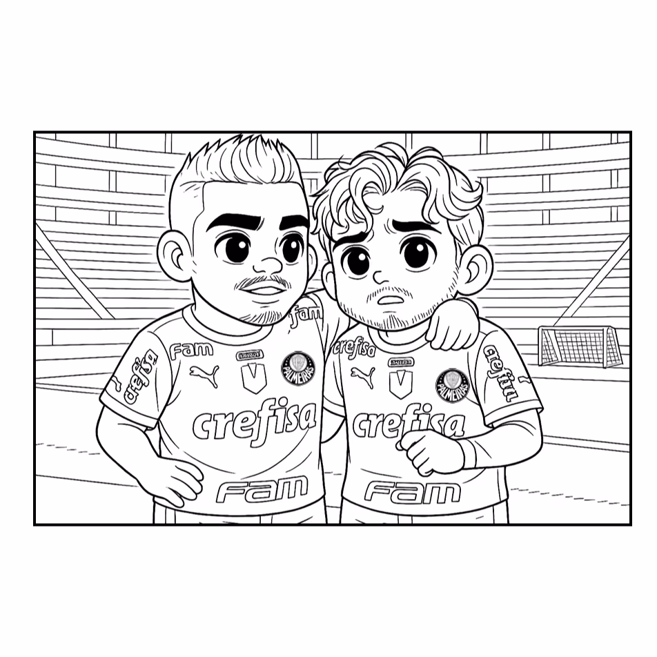 Palmeiras para colorir — desenho para imprimir