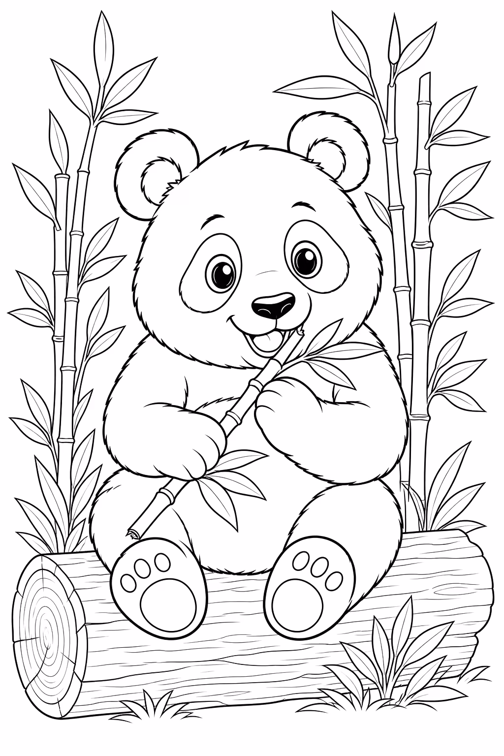 Panda para colorir — desenho para imprimir