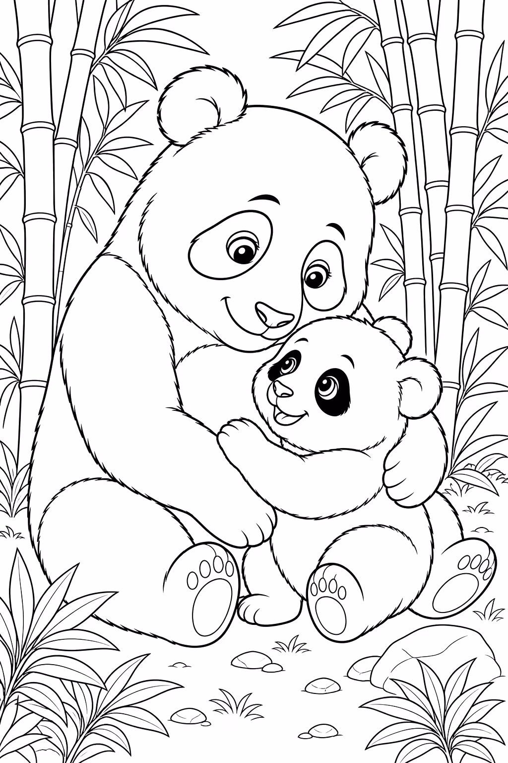 Panda para colorir — desenho para imprimir
