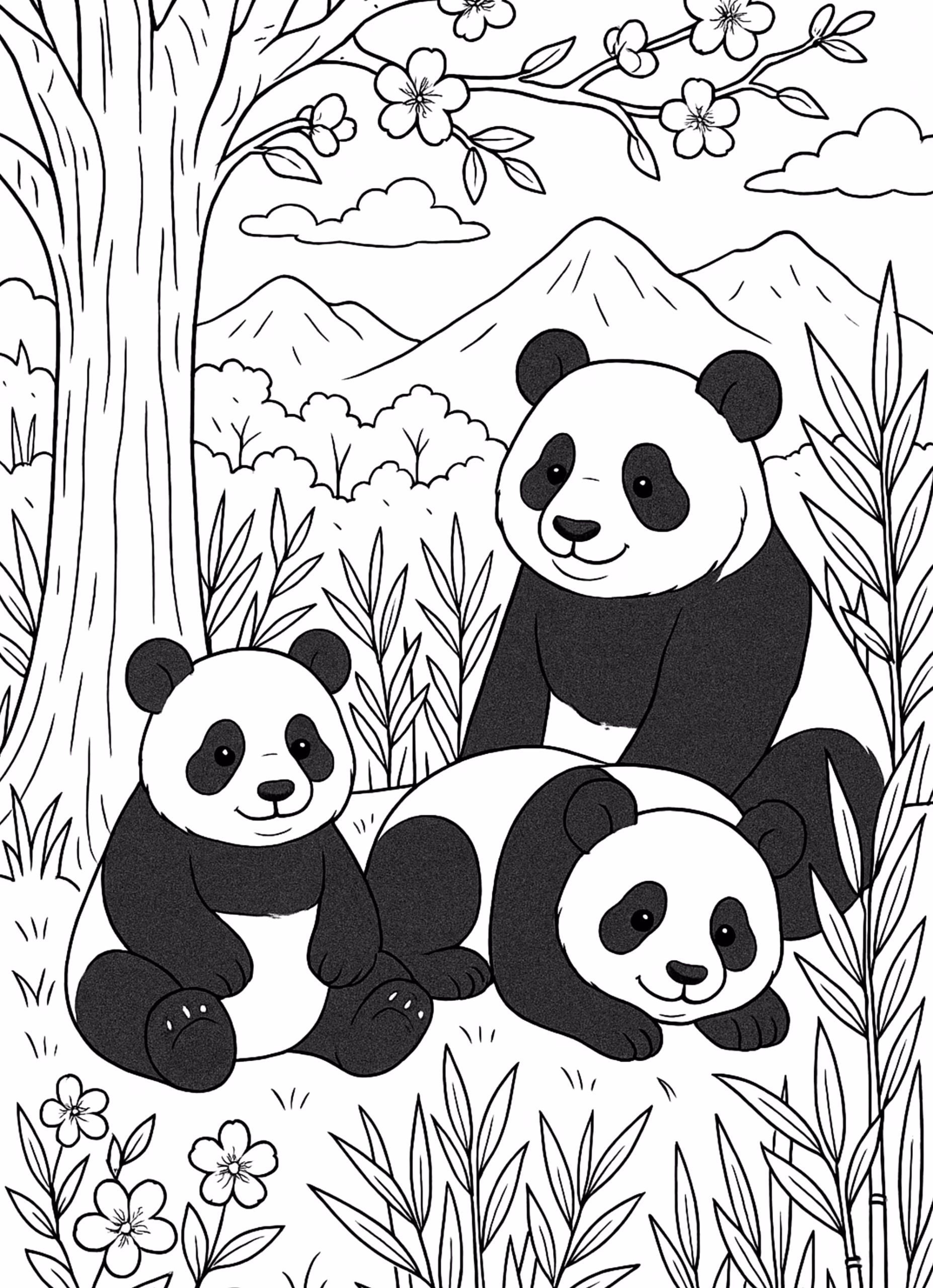 Panda para colorir — desenho para imprimir