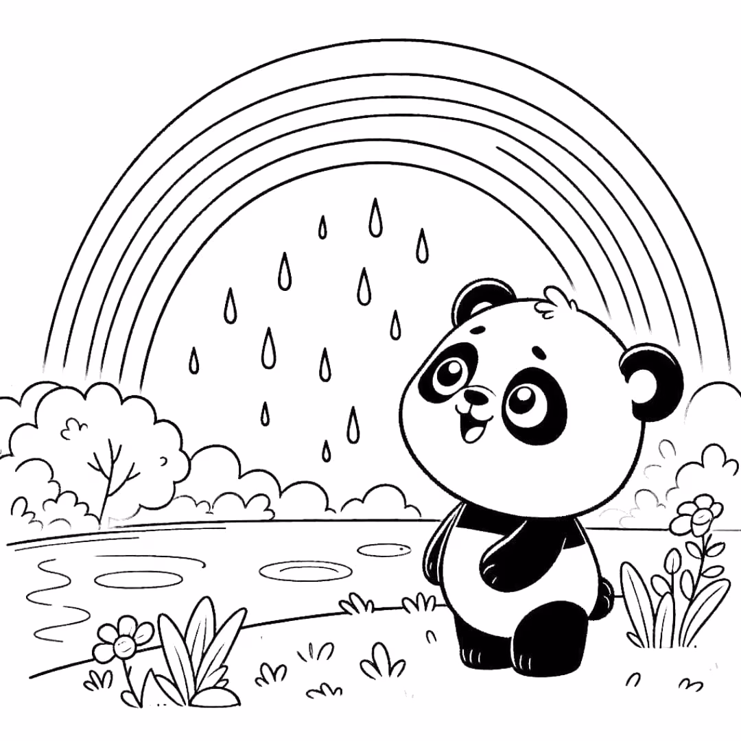 Panda para colorir — desenho para imprimir