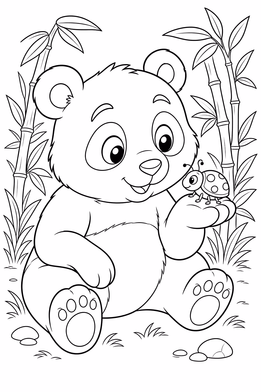 Panda para colorir — desenho para imprimir