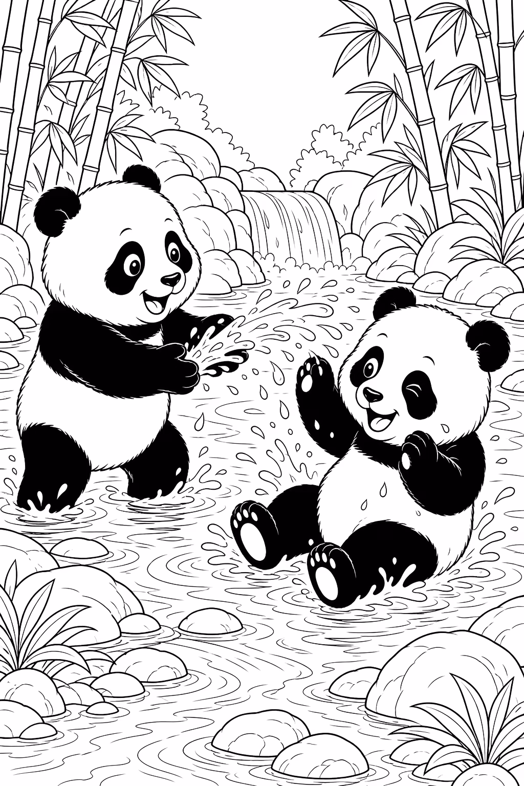 Panda para colorir — desenho para imprimir
