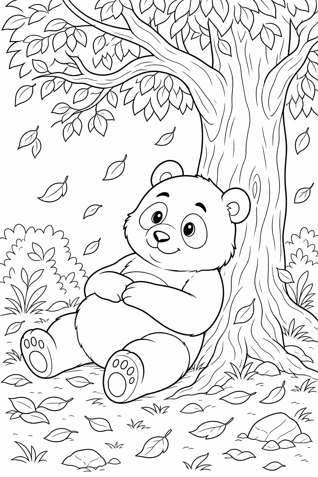 Panda para colorir — desenho para imprimir