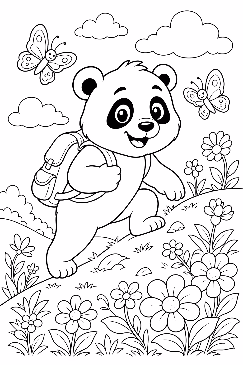Panda para colorir — desenho para imprimir