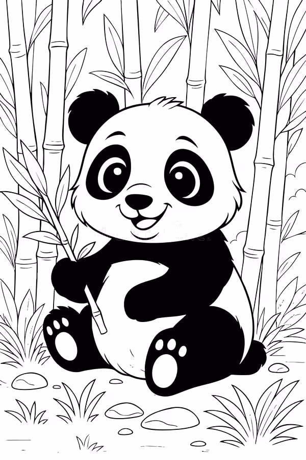 Panda para colorir — desenho para imprimir