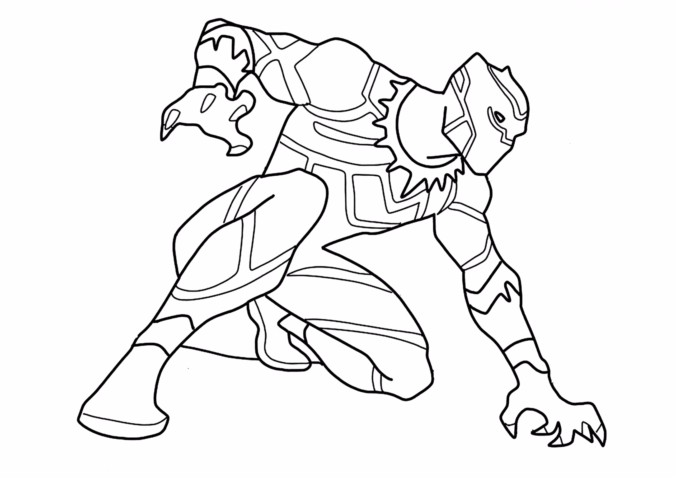 Pantera negra para colorir — desenho para imprimir