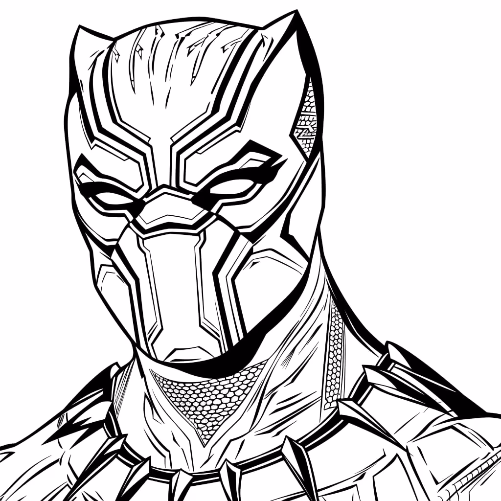 Pantera negra para colorir — desenho para imprimir