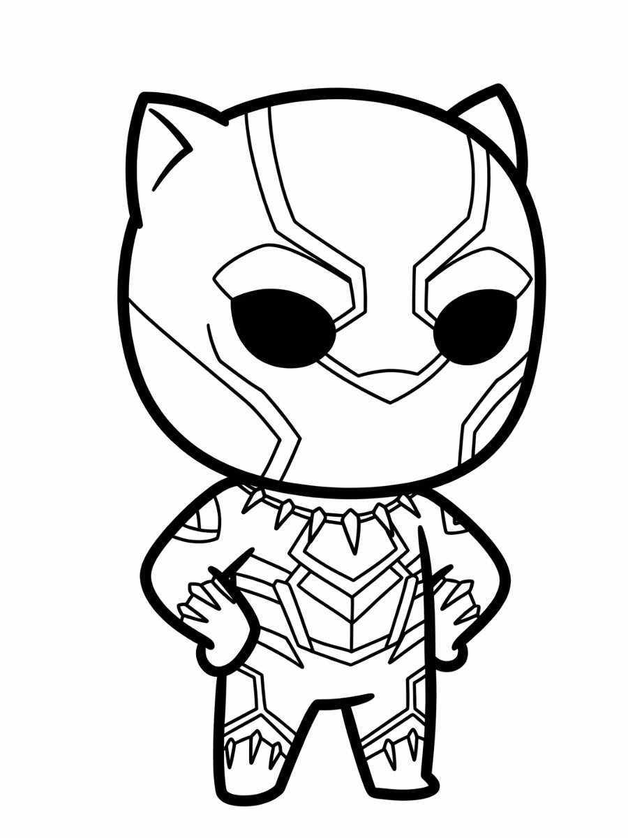 Pantera negra para colorir — desenho para imprimir