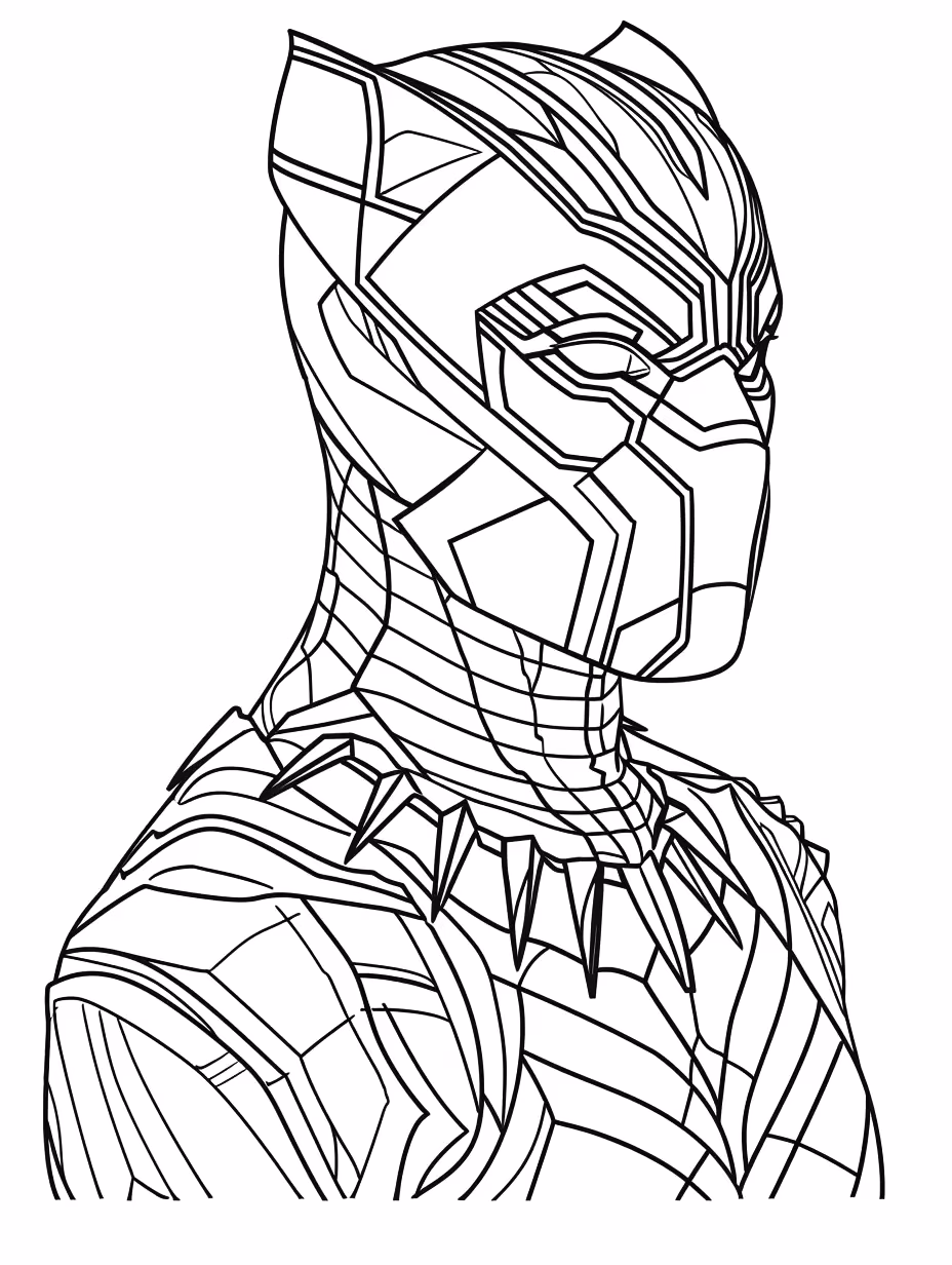 Pantera negra para colorir — desenho para imprimir