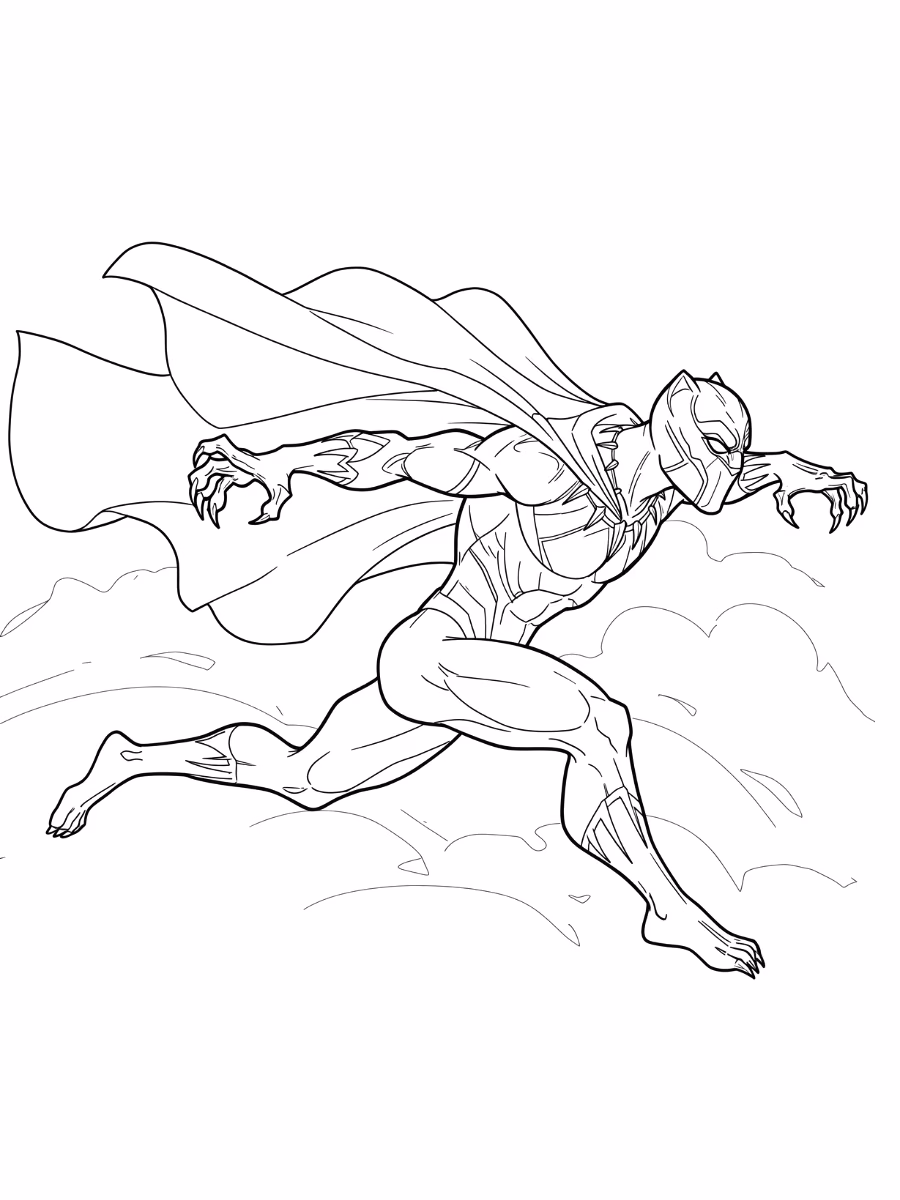 Pantera negra para colorir — desenho para imprimir
