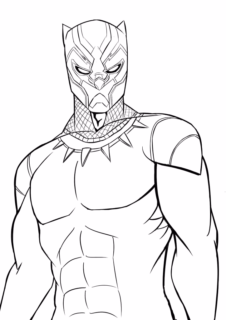 Pantera negra para colorir — desenho para imprimir