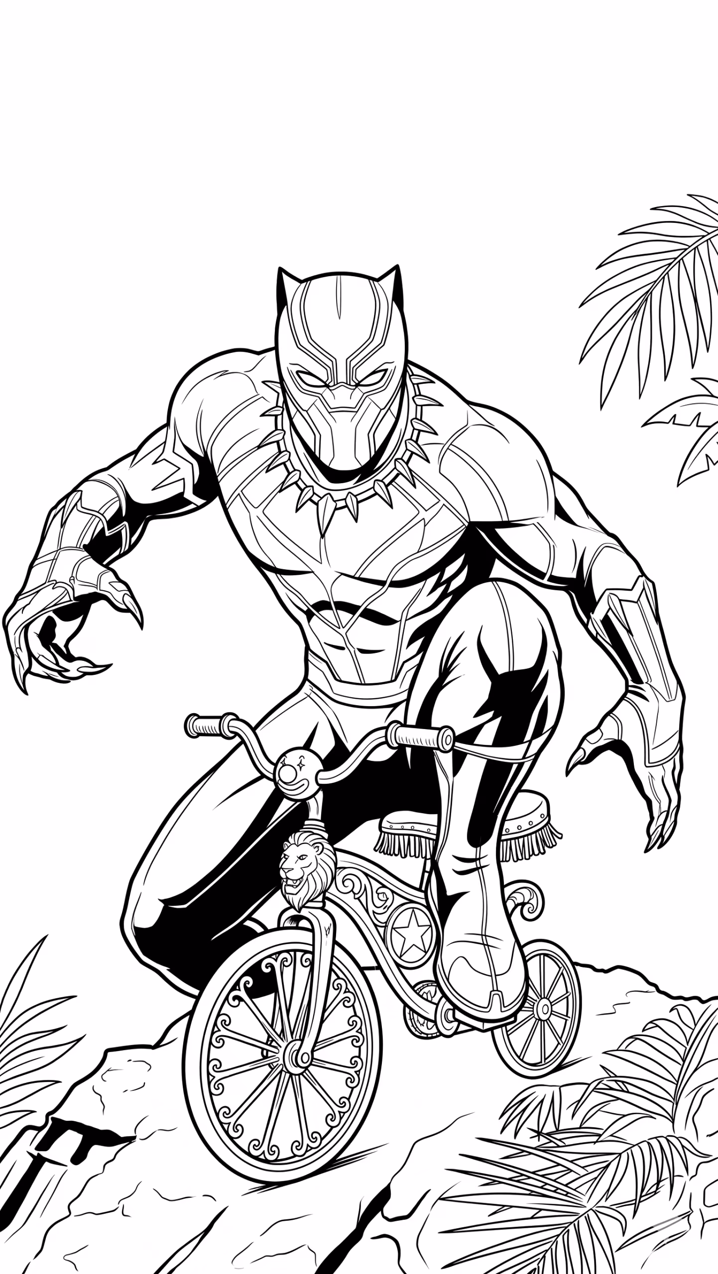 Pantera negra para colorir — desenho para imprimir