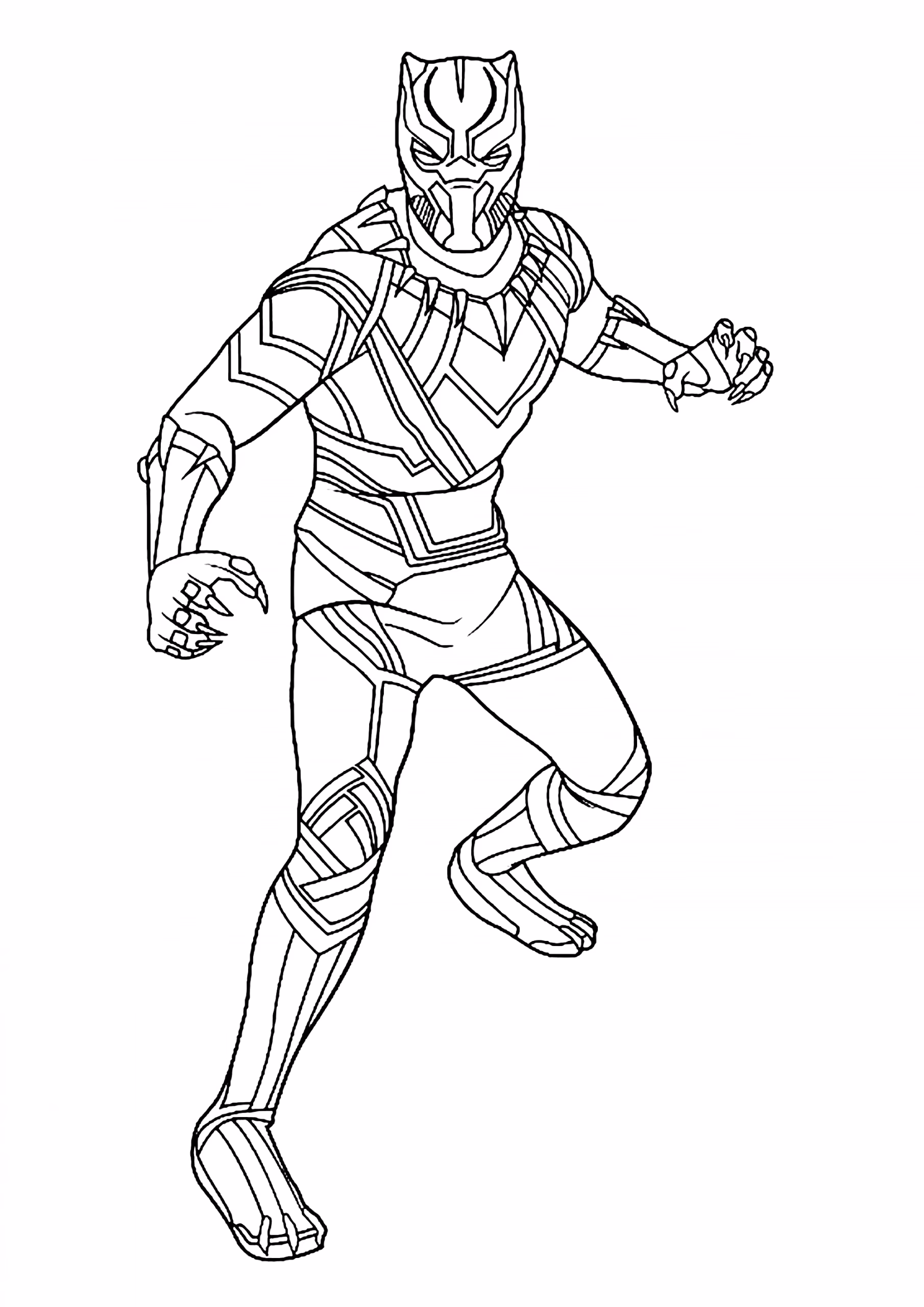 Pantera negra para colorir — desenho para imprimir