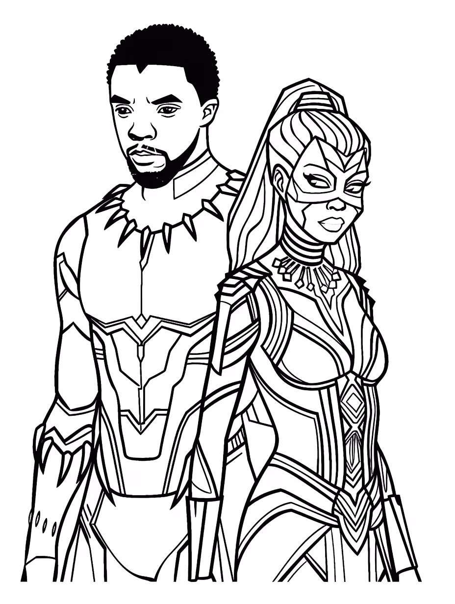 Pantera negra para colorir — desenho para imprimir