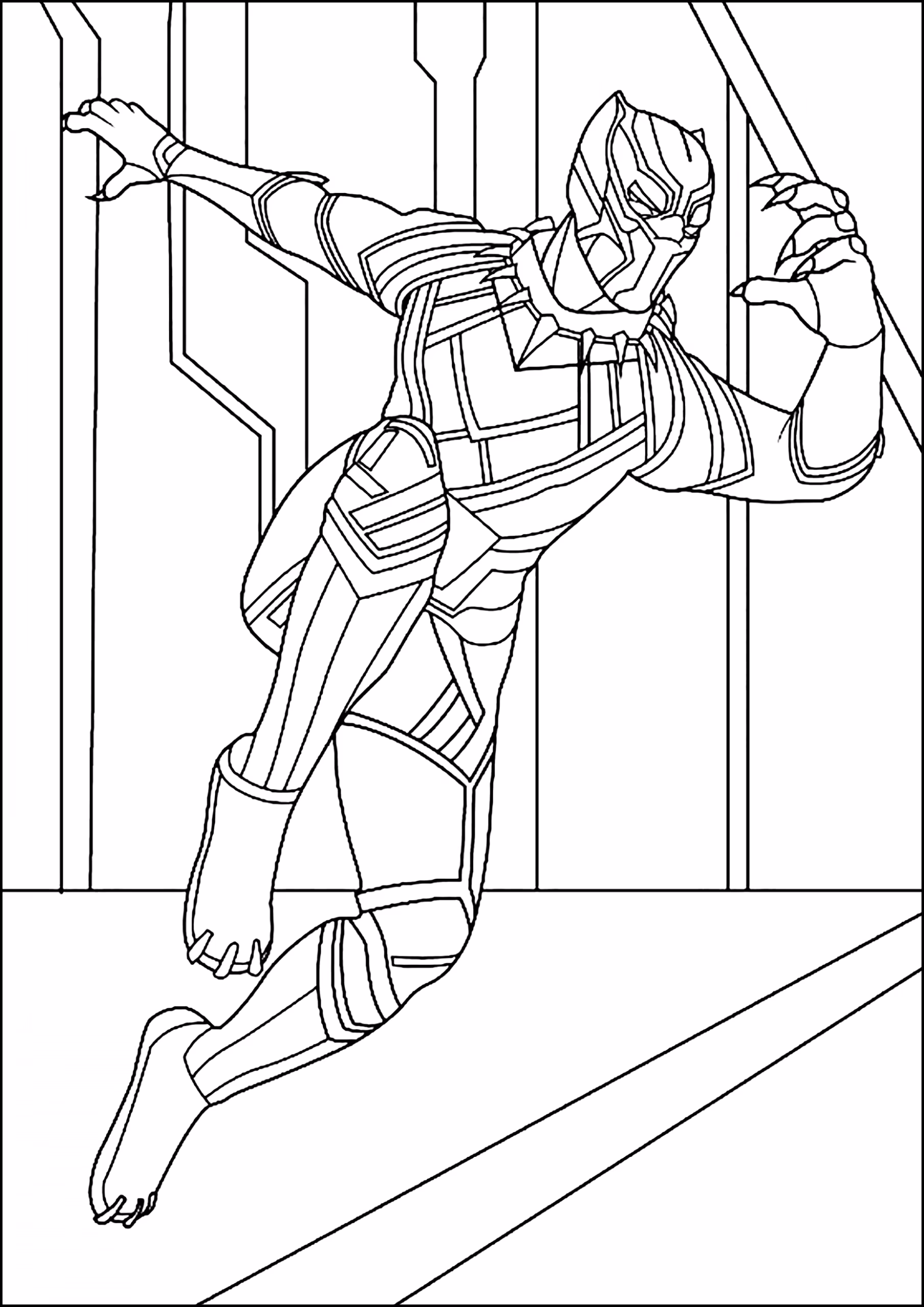 Pantera negra para colorir — desenho para imprimir