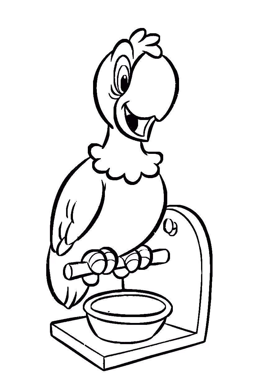 Papagaio para colorir — desenho para imprimir