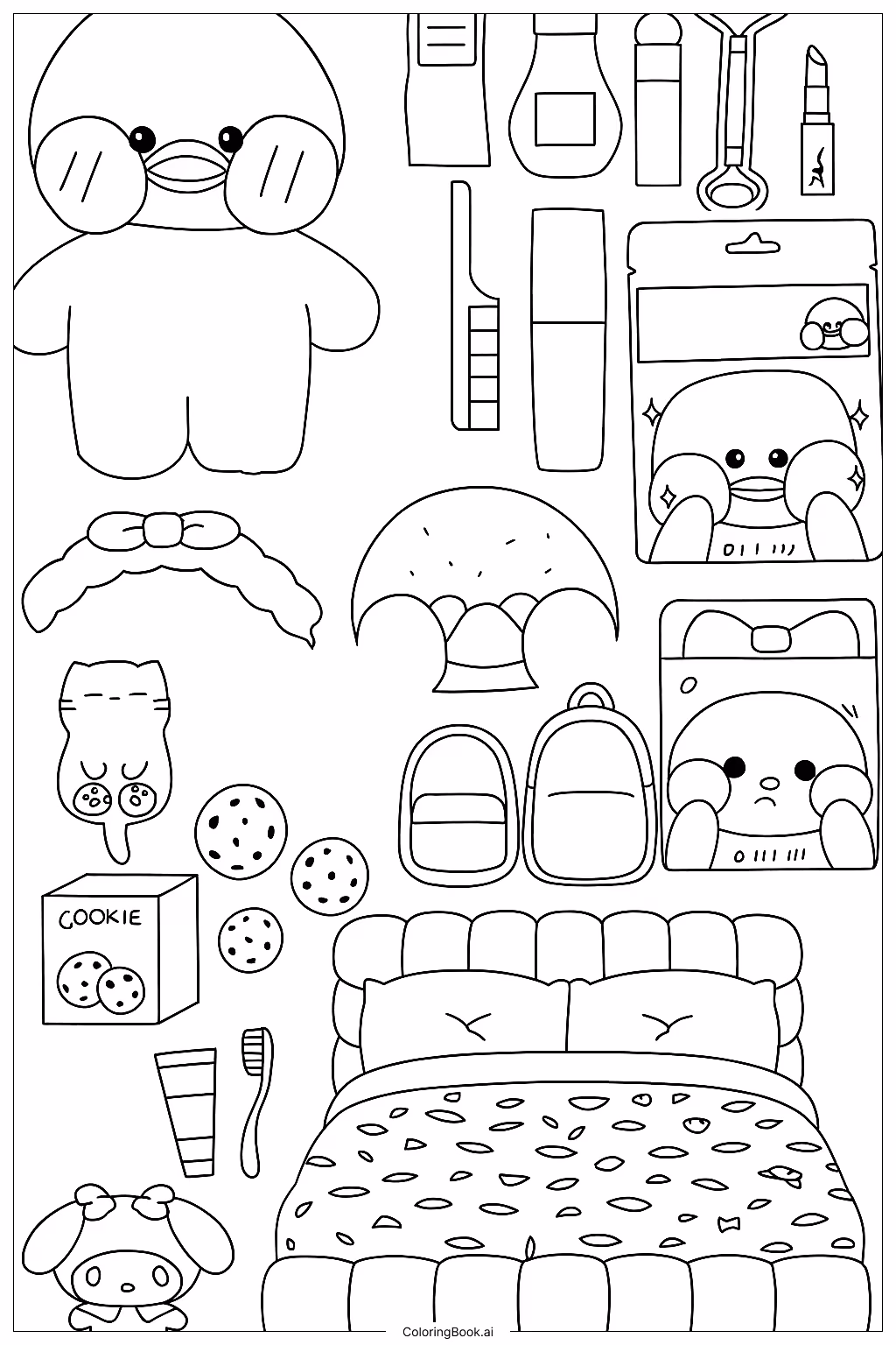 Paper duck para colorir — desenho para imprimir