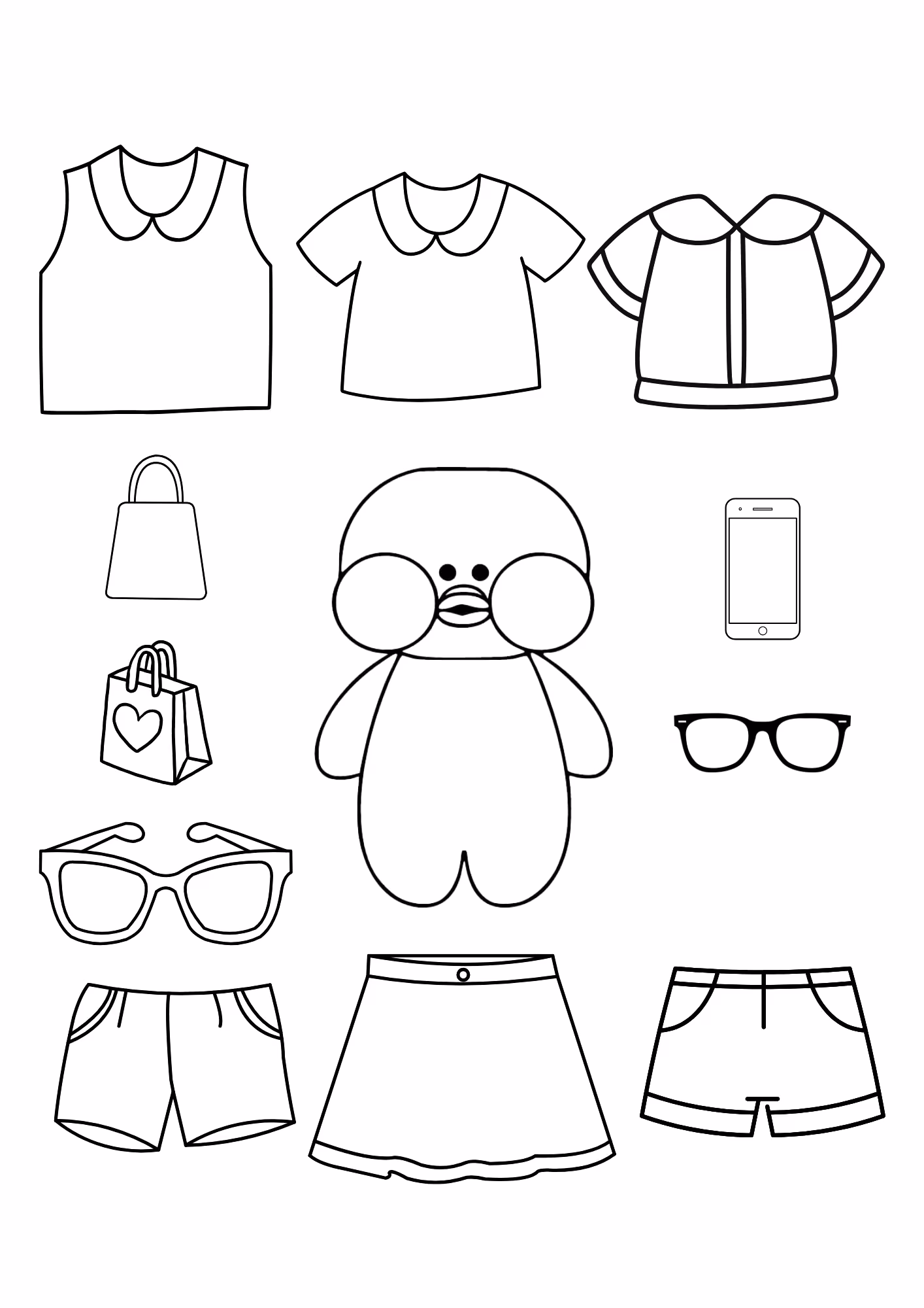 Paper duck para colorir — desenho para imprimir